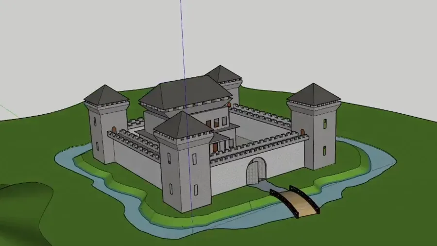 Castle, modelled in SketchUp